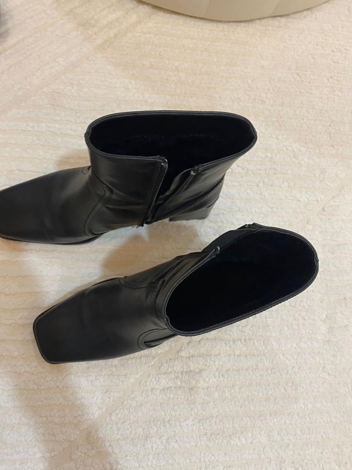 Capone küt burunlu yandan fermuarlı bot - Görsel 5