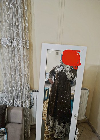xxl Beden kahverengi Renk Bohem Uzun Kahverengi V Yaka Elbise
