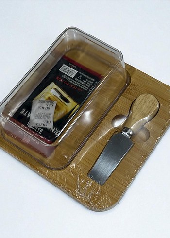 Bej Parlak Kapaklı Peynir Kesme Tahtası - Görsel 5