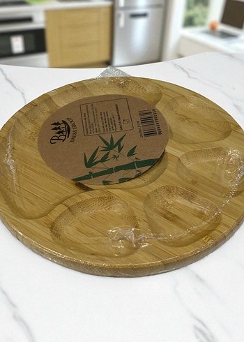 Bambudan Bohem Desenli Bölmeli Tabak - Görsel 3