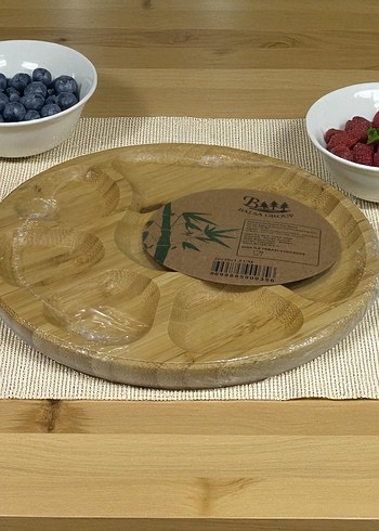 Bambudan Bohem Desenli Bölmeli Tabak - Görsel 2