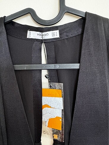 Mango Mango suit saten siyah sıfır elbise