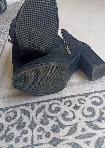 Akira Siyah Süet Kadın Botları