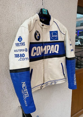 BMW COMPAQ Hakiki Deri Motosiklet Montu Vintage (XL) - Görsel 3