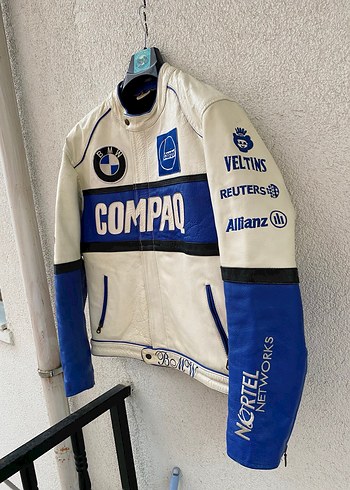 BMW COMPAQ Hakiki Deri Motosiklet Montu Vintage (XL) - Görsel 2