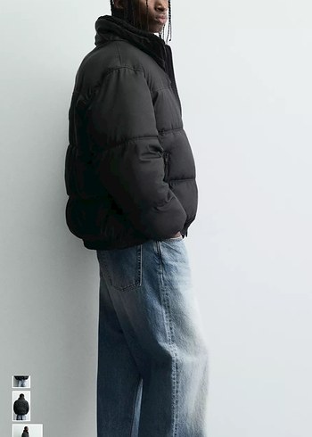 Zara Kaplamalı Şişme Mont - Görsel 4