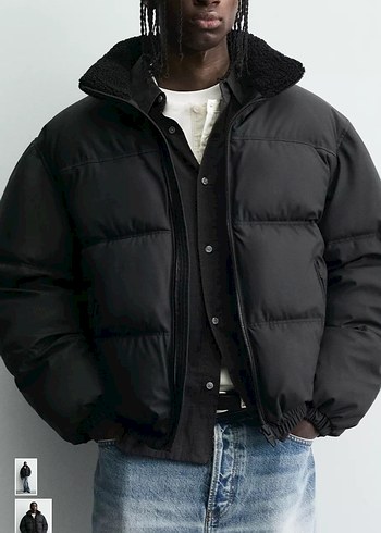 Zara Kaplamalı Şişme Mont - Görsel 2