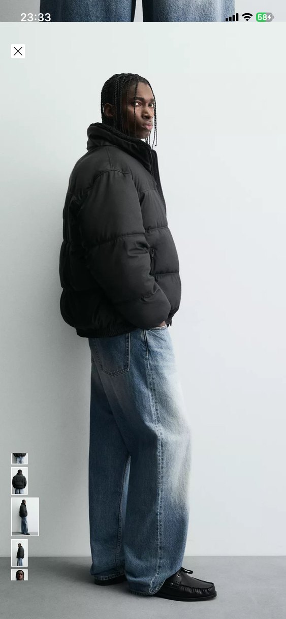 Zara Kaplamalı Şişme Mont - Görsel 4