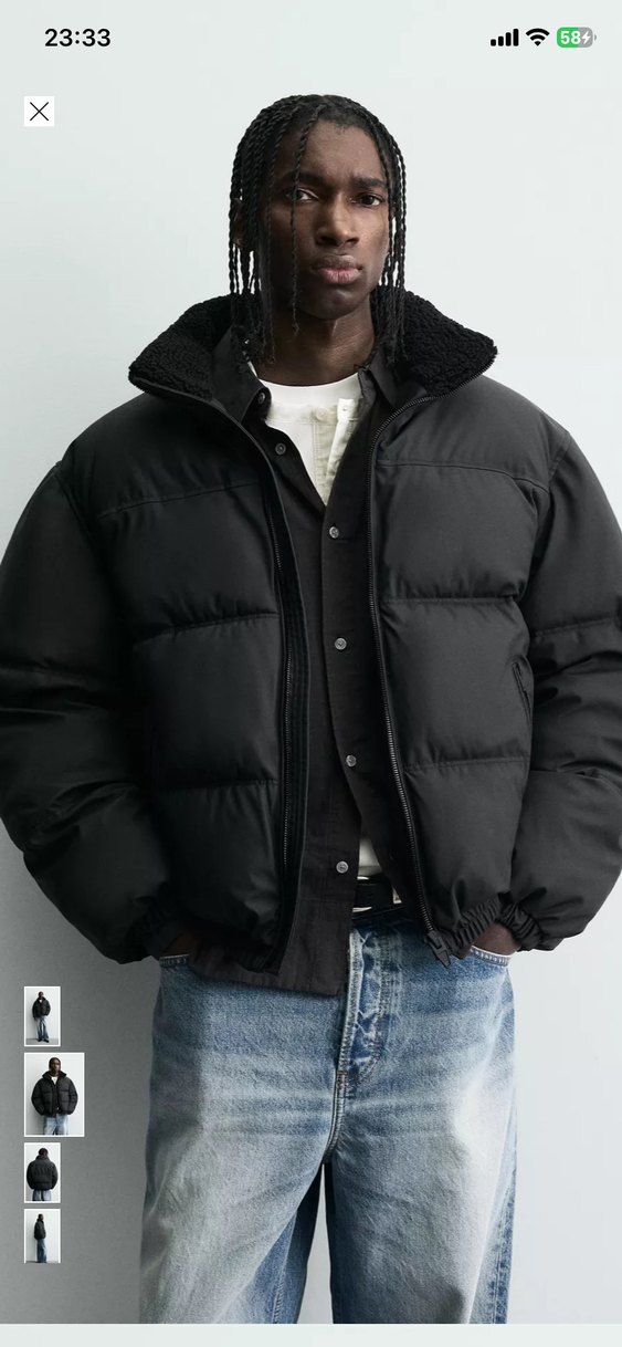 Zara Kaplamalı Şişme Mont - Görsel 2