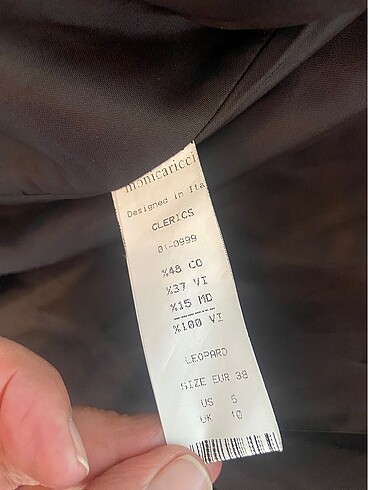 m Beden kahverengi Renk Kısa leopar ceket