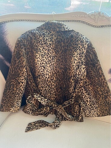 Monica Ricci Kısa leopar ceket