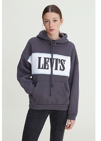 s Beden Levi's Gri Overize Sweatshirt