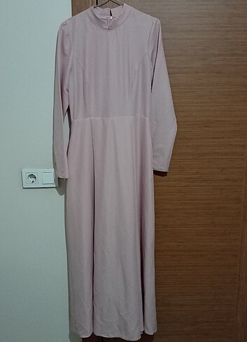 Toz Pembe Sade Elbise