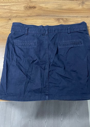 Lacivert Denim Mini Etek - Görsel 2