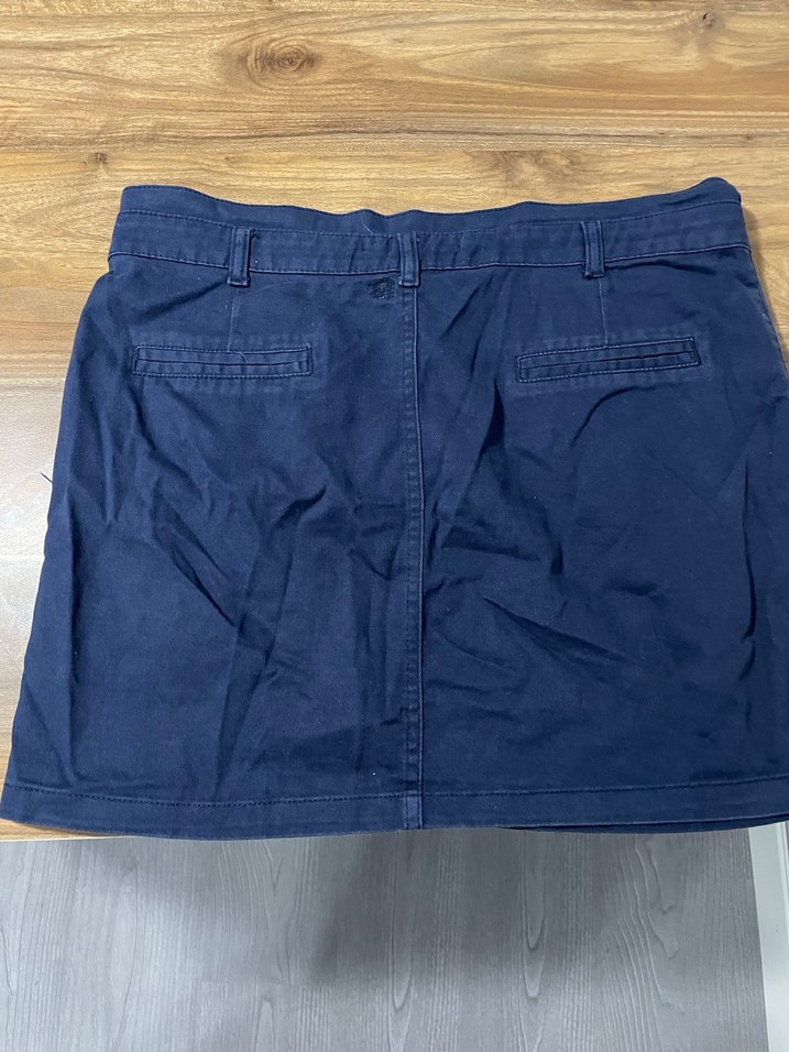 Lacivert Denim Mini Etek - Görsel 2