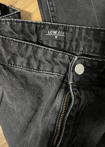 Siyah Rahat Kesim Kadın Kot Pantolon - Görsel 3