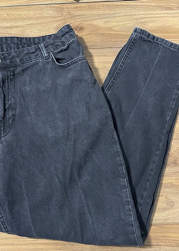 Siyah Rahat Kesim Kadın Kot Pantolon - Görsel 2