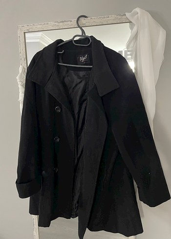 Siyah Düğmeli Midi Kaban - Görsel 4