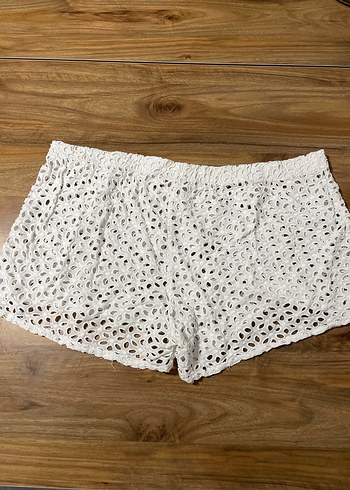 Beyaz plaj şortu - Görsel 4