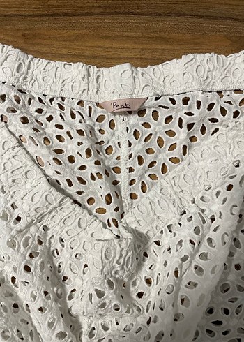 Beyaz plaj şortu - Görsel 2