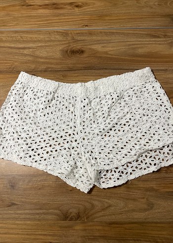 Beyaz plaj şortu - Görsel 3