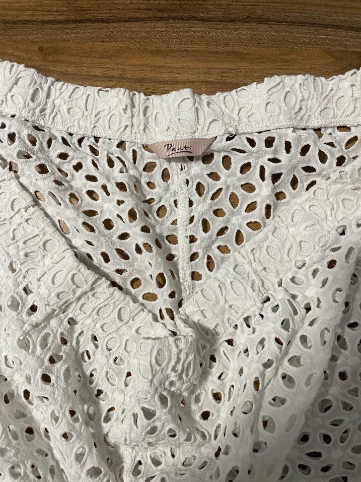 Beyaz plaj şortu - Görsel 2