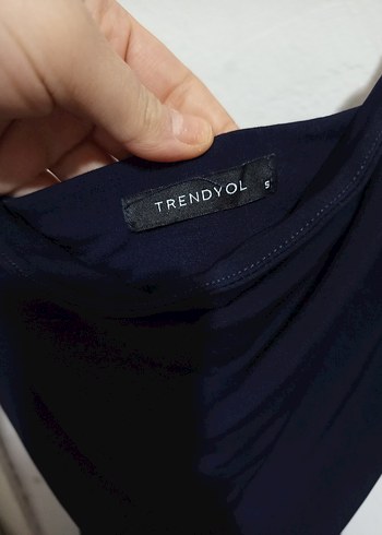 Kadın Lacivert Mini Drapeli Elbise - Görsel 3