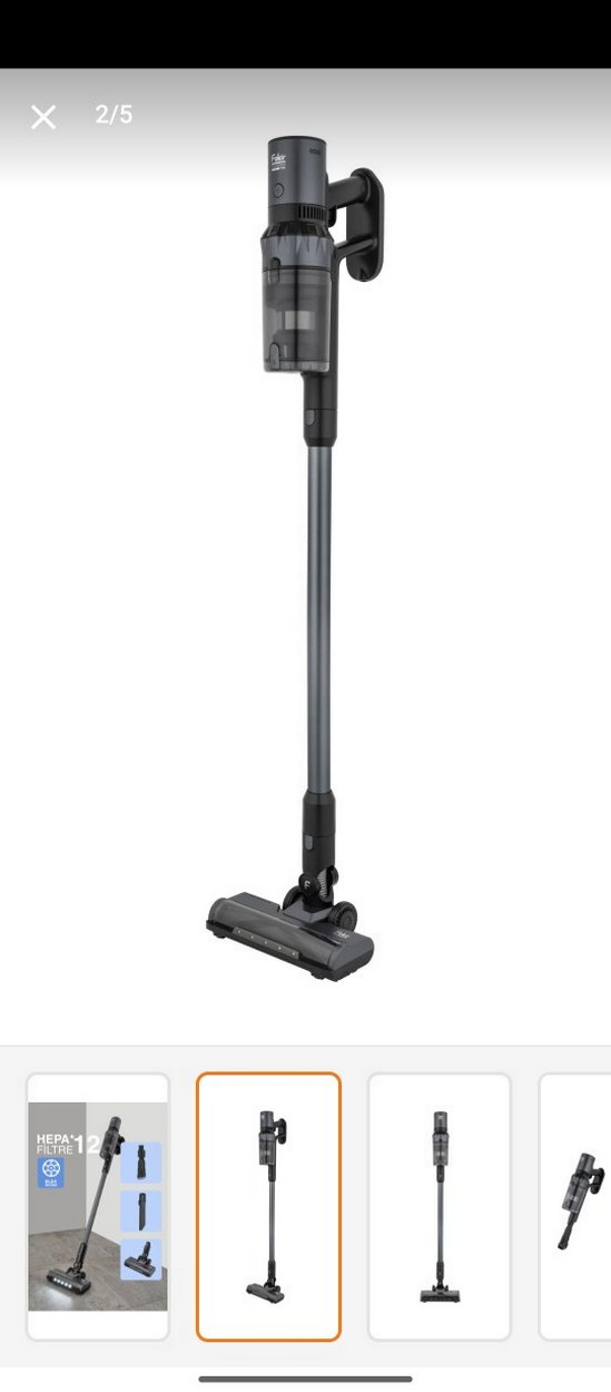 FAKİR Siyah Kablosuz Elektrikli Süpürge - Görsel 2