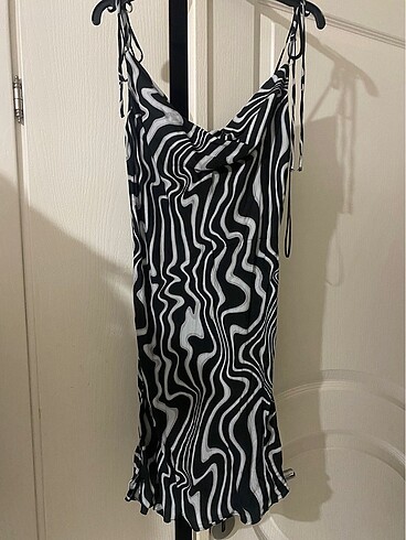 Zara Zara zebra desenli mini elbise