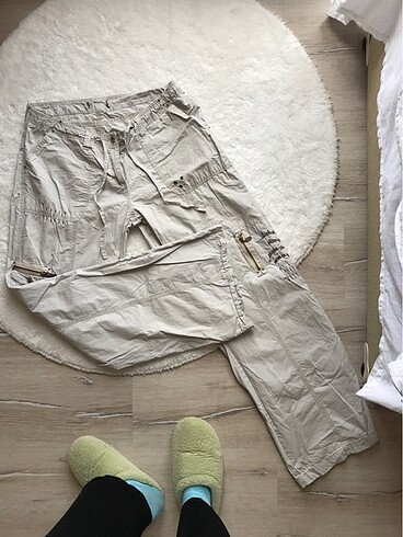 xl Beden gri Renk Vintage kargo pantolon