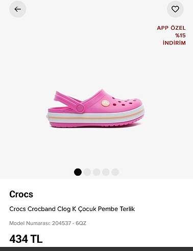 Pembe crocs terlik