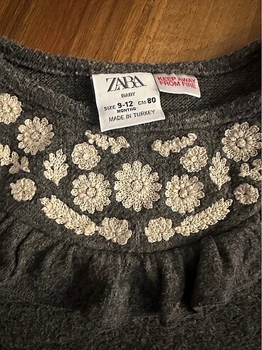 Bebek çıtçıtlı nakışlı fırfır body zara - Görsel 5