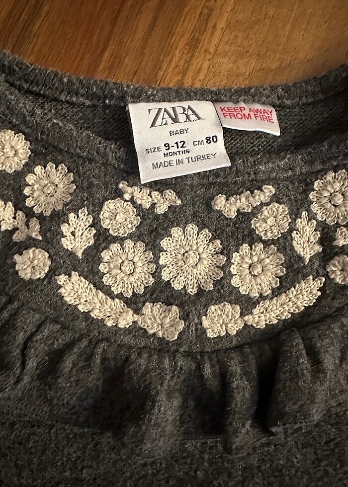 Bebek çıtçıtlı nakışlı fırfır body zara - Görsel 5