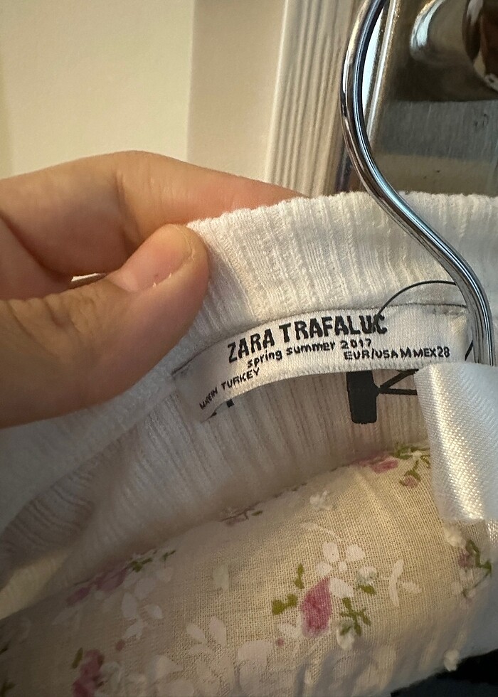 Zara beyaz çizgili ince triko - Görsel 3