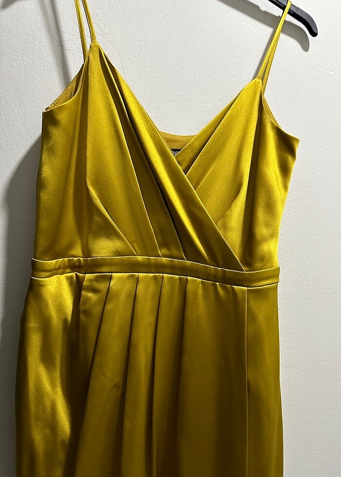 Davet gece elbisesi saten yılbaşı - Görsel 3