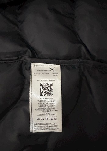 Erkek  Siyah Kapüşonlu Fermuarlı Mont puma orjinal - Görsel 5