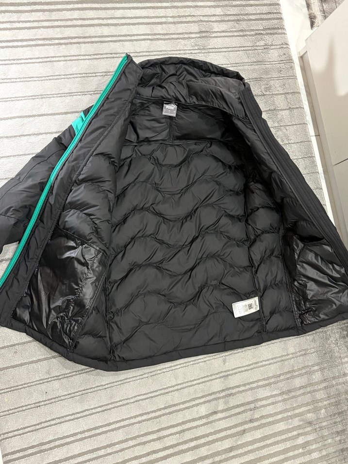 Erkek  Siyah Kapüşonlu Fermuarlı Mont puma orjinal - Görsel 3