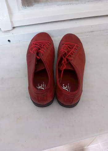 Koyu Kırmızı Erkek Ayakkabı Bağcıkları - Görsel 3