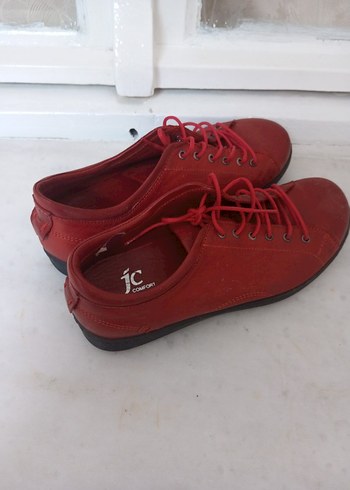 Koyu Kırmızı Erkek Ayakkabı Bağcıkları - Görsel 2