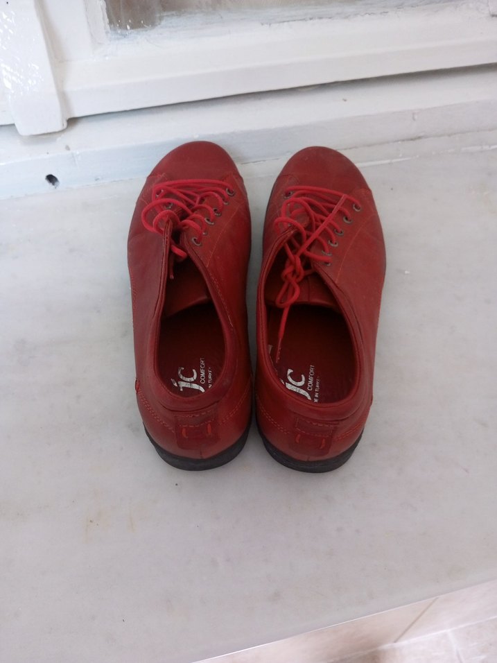 Koyu Kırmızı Erkek Ayakkabı Bağcıkları - Görsel 3