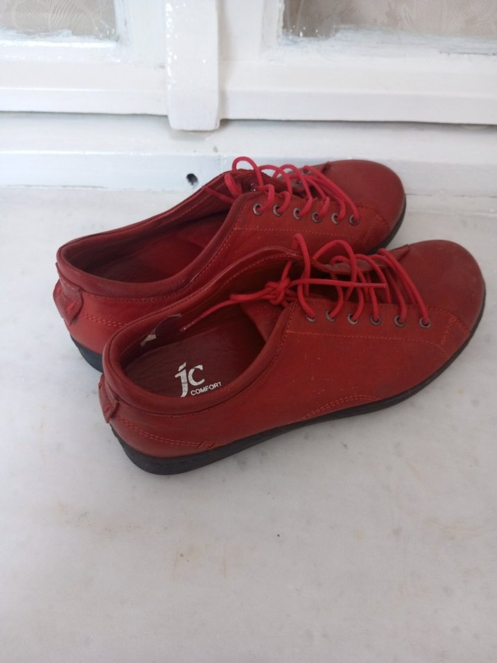 Koyu Kırmızı Erkek Ayakkabı Bağcıkları - Görsel 2