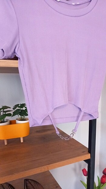 m Beden Lila renk crop