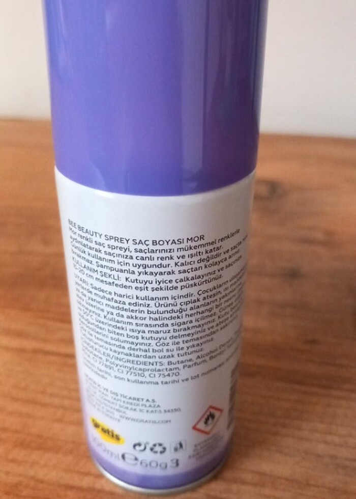 Mor renk sprey saç boyası - Görsel 3