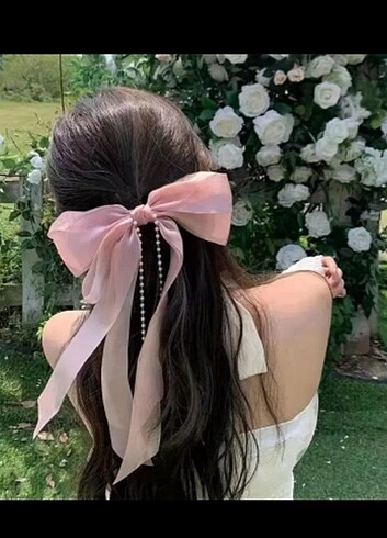 Beden Elegant fiyonk incili saç tokası