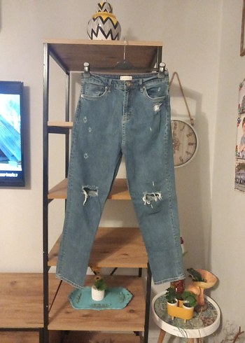 Likralı kadın kot pantolon