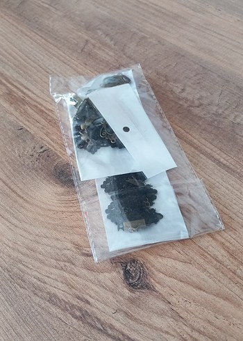 İşlemeli Siyah Gotik Zincir Kolye