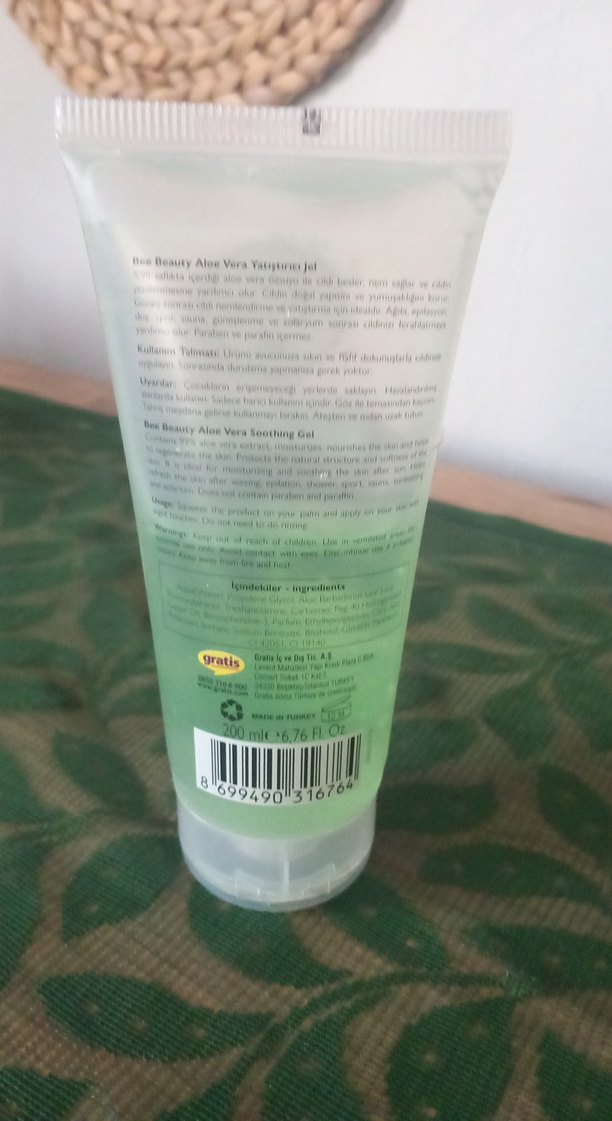 Bee Beauty Aloe Vera Yatıştırıcı Jel ve arındırıcı kil maskesi - Görsel 5