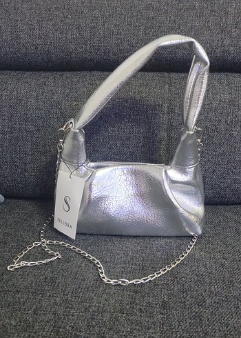 Silver Polo Selena Gumus Mini Omuz Cantasi