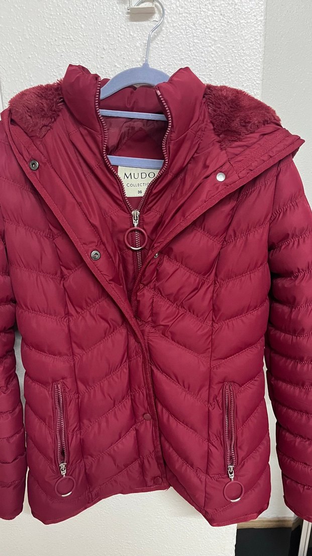 Mudo Collection Bordo Kapüşonlu Şişme Mont — görsel 3/7