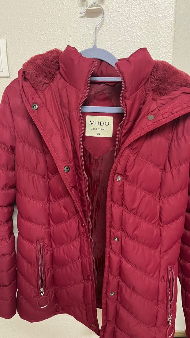 Mudo Collection Bordo Kapüşonlu Şişme Mont — görsel 2/7